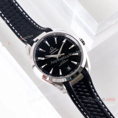 (VSF) Swiss Replica Omega Seamaster 150m Aqua Terra Master Stainless Steel Black Face Watch 41mm